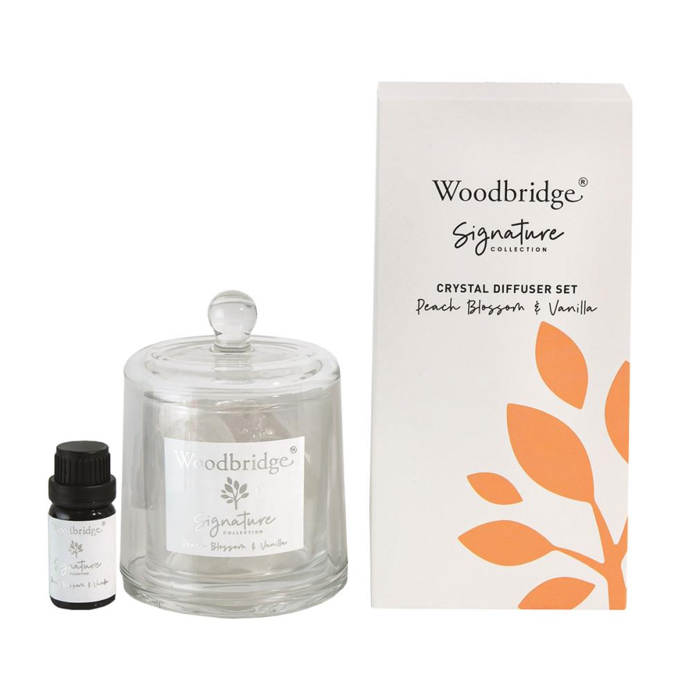 Woodbridge Peach Blossom & Vanilla Crystal Oil Diffuser Set £13.49
